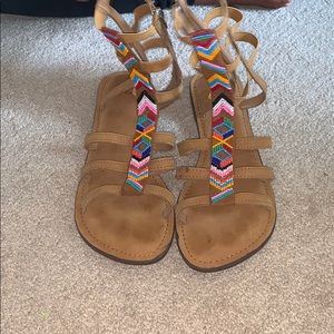 Beaded gladiator sandals